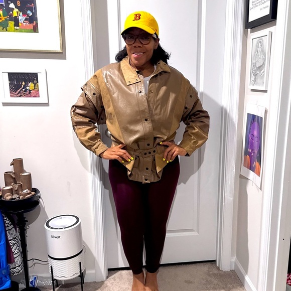 Vintage Avanti Leather Bomber Jacket & Convertible Vest w/ Removable Sleeves - Picture 9 of 10